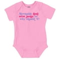 thumbnail image 1 of Mermaids Don't Wear Pants Funny Beach Bodysuit Jumper Girls Infant Baby Brisco Brands 12M, 1 of 6