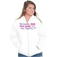 thumbnail image 1 of Mermaids Don't Wear Pants Funny Beach Womens Plus Size Graphic Zipper Hoodie Brisco Brands 2X, 1 of 5