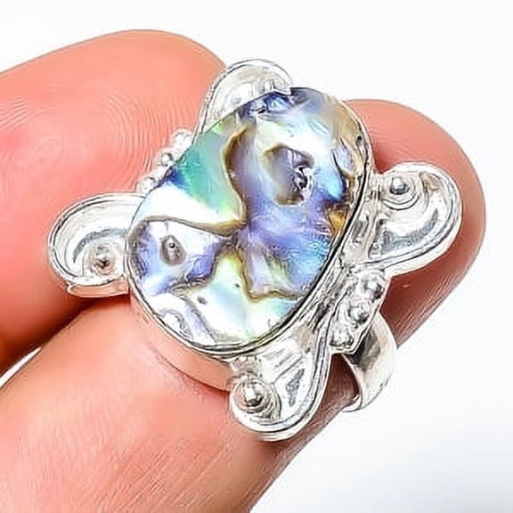 Mermaids Dream Abalone Paua Shell - Australia 925 Sterling Silver Ring s.6 TR7508-694, Beautiful Jewelry For Woman &, New Year Sale, Valentin's Day Gi