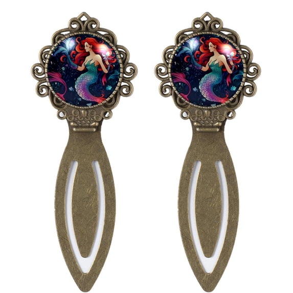 Mermaids Elegant Stainless Steel Vintage Copper- Set of 2 - Reading Accessories for Book Lovers