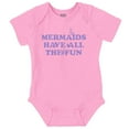 thumbnail image 1 of Mermaids Have All The Fun Cute Beach Bodysuit Jumper Girls Infant Baby Brisco Brands NB, 1 of 6