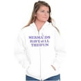 thumbnail image 1 of Mermaids Have All The Fun Cute Beach Womens Plus Size Graphic Zipper Hoodie Brisco Brands 4X, 1 of 5