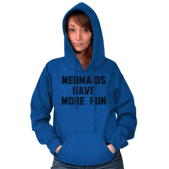 Mermaids Have More Fun Beach Lover Women Plus Size Graphic Pullover Hoodie Brisco Brands 3X
