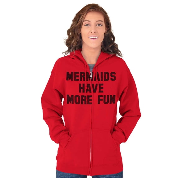 Mermaids Have More Fun Beach Lover Zip Hoodie Sweatshirt Women Brisco Brands S