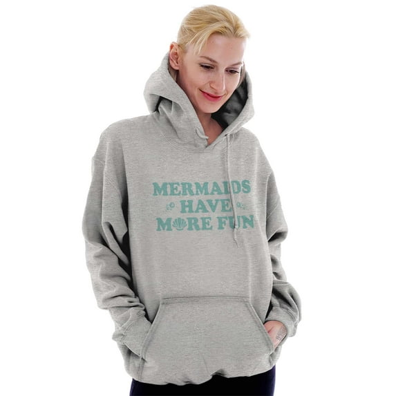 Mermaids Have More Fun Beach Vibes Hoodie Sweatshirt Women Brisco Brands L