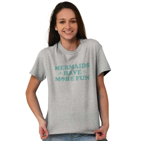 Mermaids Have More Fun Beach Vibes Women's Graphic T Shirt Tees Brisco Brands S