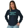 thumbnail image 1 of Mermaids Have More Fun Beach Vibes Women's Long Sleeve T Shirt Brisco Brands S, 1 of 5
