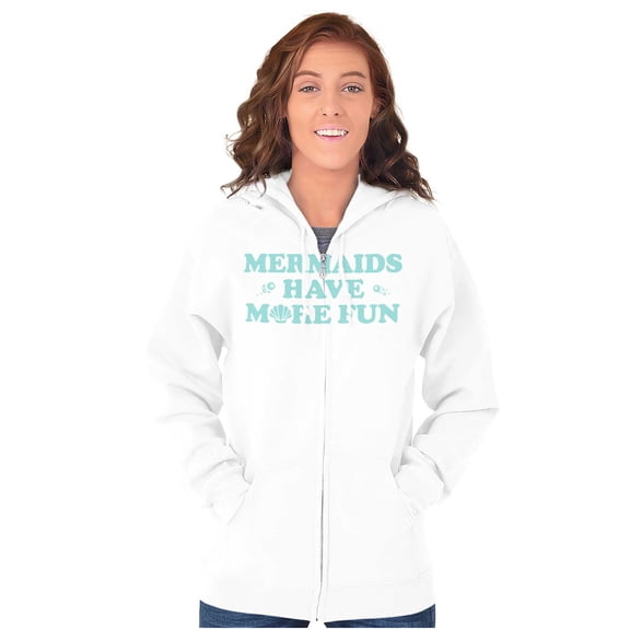 Mermaids Have More Fun Beach Vibes Zip Hoodie Sweatshirt Women Brisco Brands X