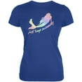 thumbnail image 1 of Mermaids Just Keep Swimming Pastels Juniors Soft T Shirt Royal SM, 1 of 1