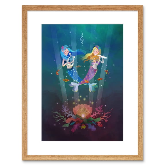 Mermaids Kids Music Framed Art Print