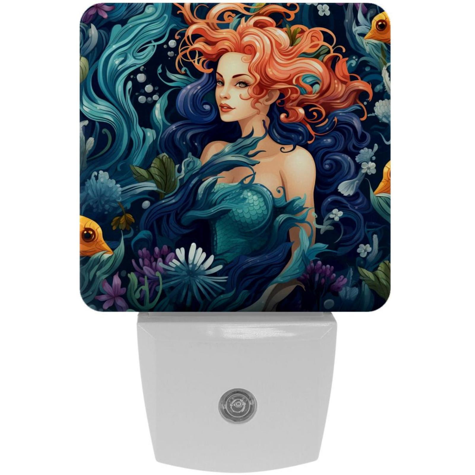 Mermaids LED Square Night Lights - Stylish and Energy-Efficient ...