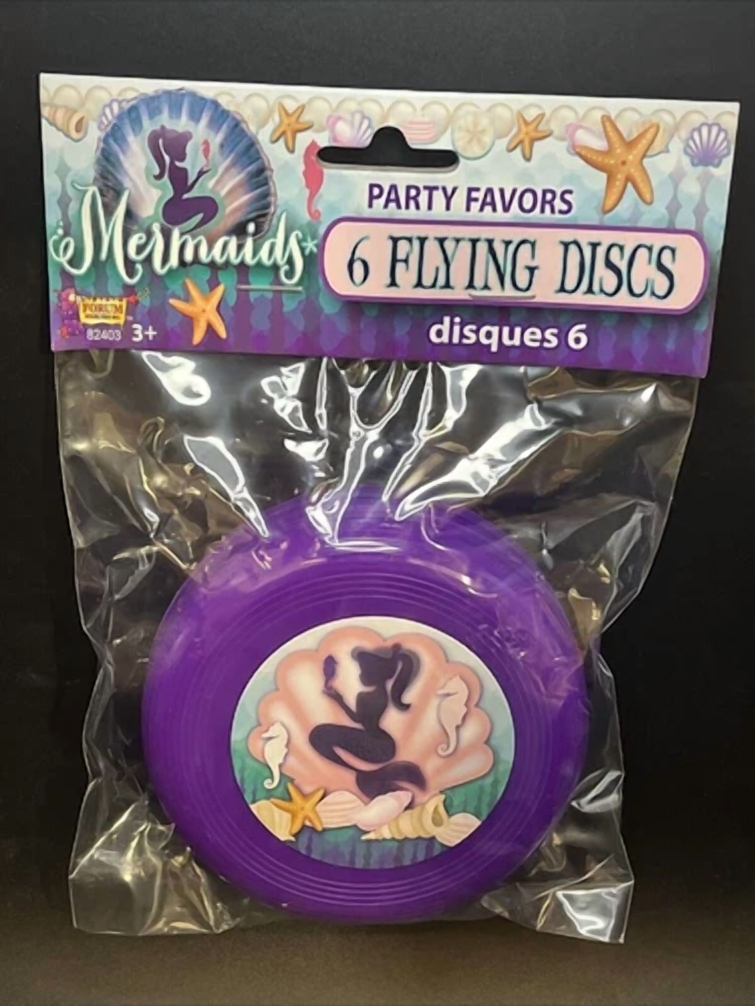 Mermaids Pack Of 6 Flying Discs (Party Favor) - Forum Novelties