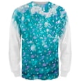 thumbnail image 1 of Mermaids Pearls and Starfish Pattern All Over Mens Long Sleeve T Shirt Multi SM, 1 of 2