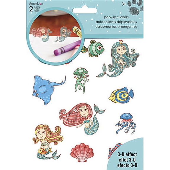 Mermaids Pop Up Stickers - 2 Sheet