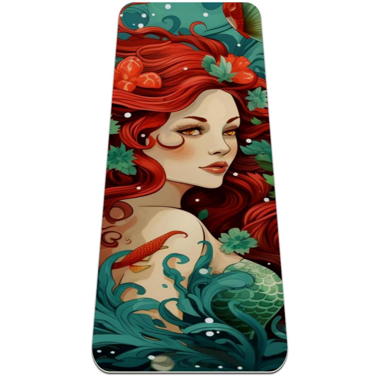 Mermaids Premium TPE Yoga Mats Exercise Mat for Yoga, Pilates, and Fitness Odorless