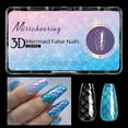 thumbnail image 1 of Mermaids Press on Nail Almond/Ballerinas/Square Full Cover Fake Nail Acrylic False Nail,Stick on Nail Glues on Nail Kit, 1 of 14