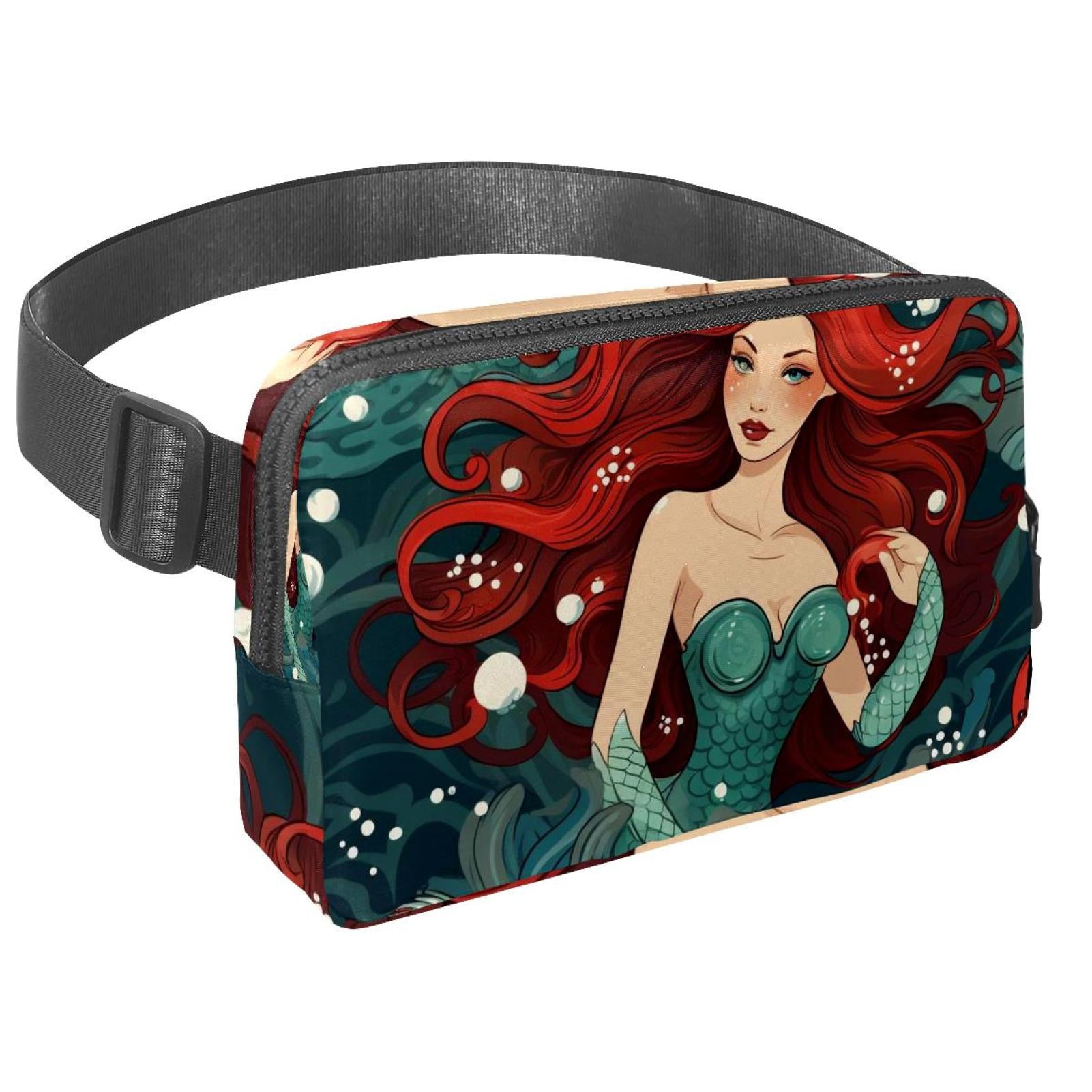 Mermaids Running Belt Fanny Pack Belt Bag with Extension Strap Lightweight Adjustable Unisex