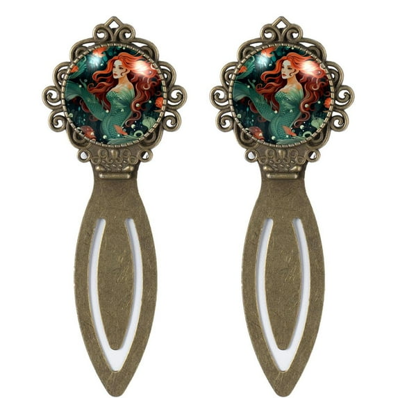 Mermaids Stainless Steel Vintage Copper-Colored Lace Book Markers | Book Accessories for Reading Enthusiasts