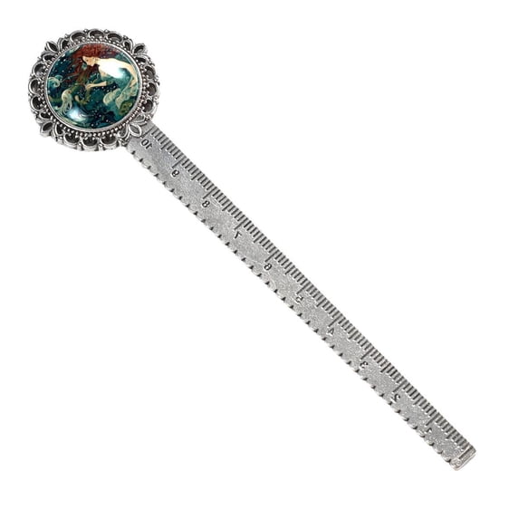 Mermaids Vintage Silver Lace-Edged Bookmark: a Gift for Readers and Book Lovers