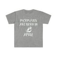 thumbnail image 1 of Mermaids are born in April Unisex T-shirt S-3XL Birthday girl, 1 of 2