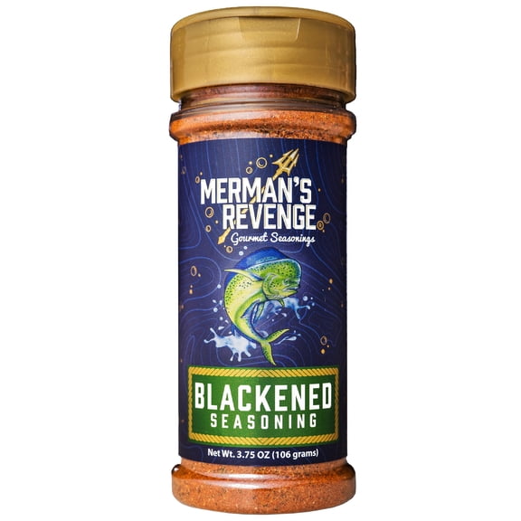 Mermans Revenge Blackened Seasoning, 3.75 oz, Shaker 2 pack