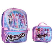 Mermaze Mermaidz Mermazing Backpack School Travel Backpack For Kids 2 Piece Set With Detachable Lunch Box 16"