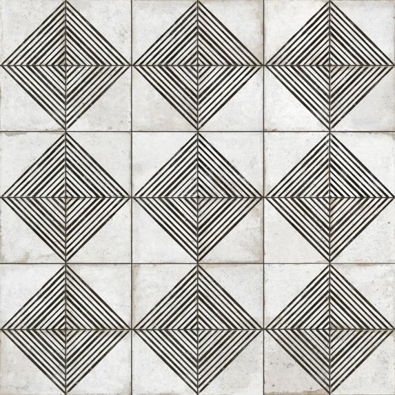 Merola Tile Fpekrom Kings Rombos - Nero
