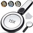 Meromore 15X Magnifying Glass with 21 LED Light, Handheld Illuminated