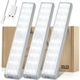 thumbnail image 1 of Meromore 30 LED Under Cabinet Lights, USB Rechargeable Closet Lighting kit with Motion Sensor and Magnetic Strip for Wardrobe, Kitchen Wireless Lighting, 3 Pack, 1 of 7
