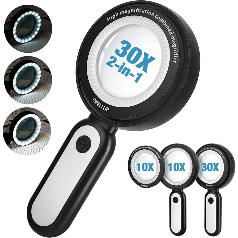 10X Magnifying Glass with Light Lighted Magnifying Glass