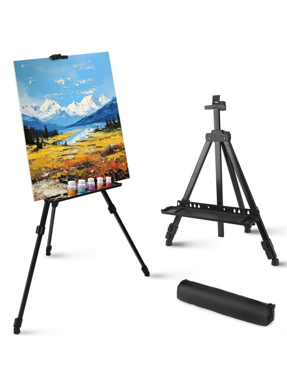 Meromore Painting Easel Stand with Tray, Adjustable Height from 19"to 63", Art Easel Tripod for Painting and Display with Carrying Bag