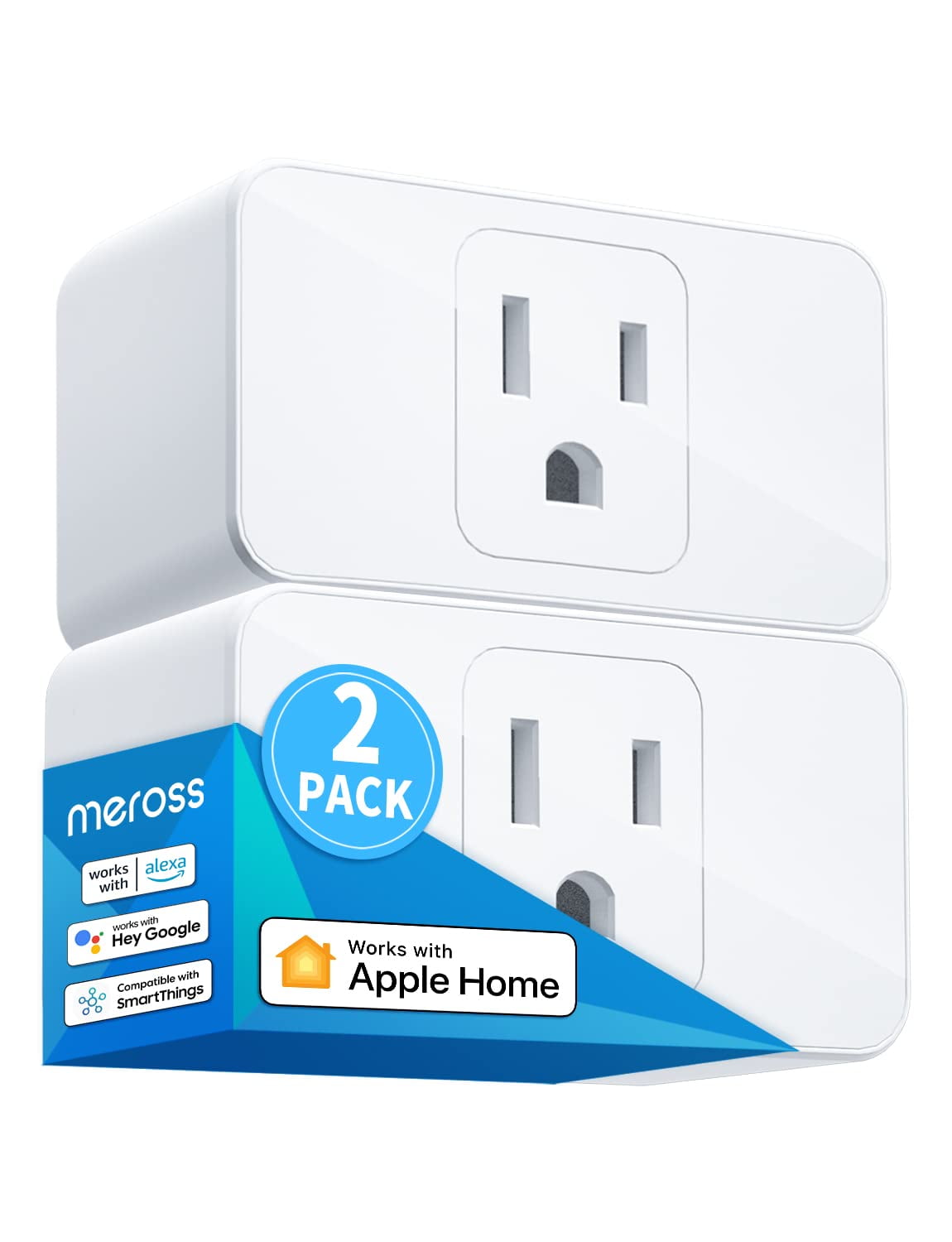 Meross WLAN-stopcontact, werkt met Apple HomeKit, 16 A, stroomverbruik meten, compatibel met Alexa, Google Home, Alexa stopcontact met spraak, afstandsbediening en timer