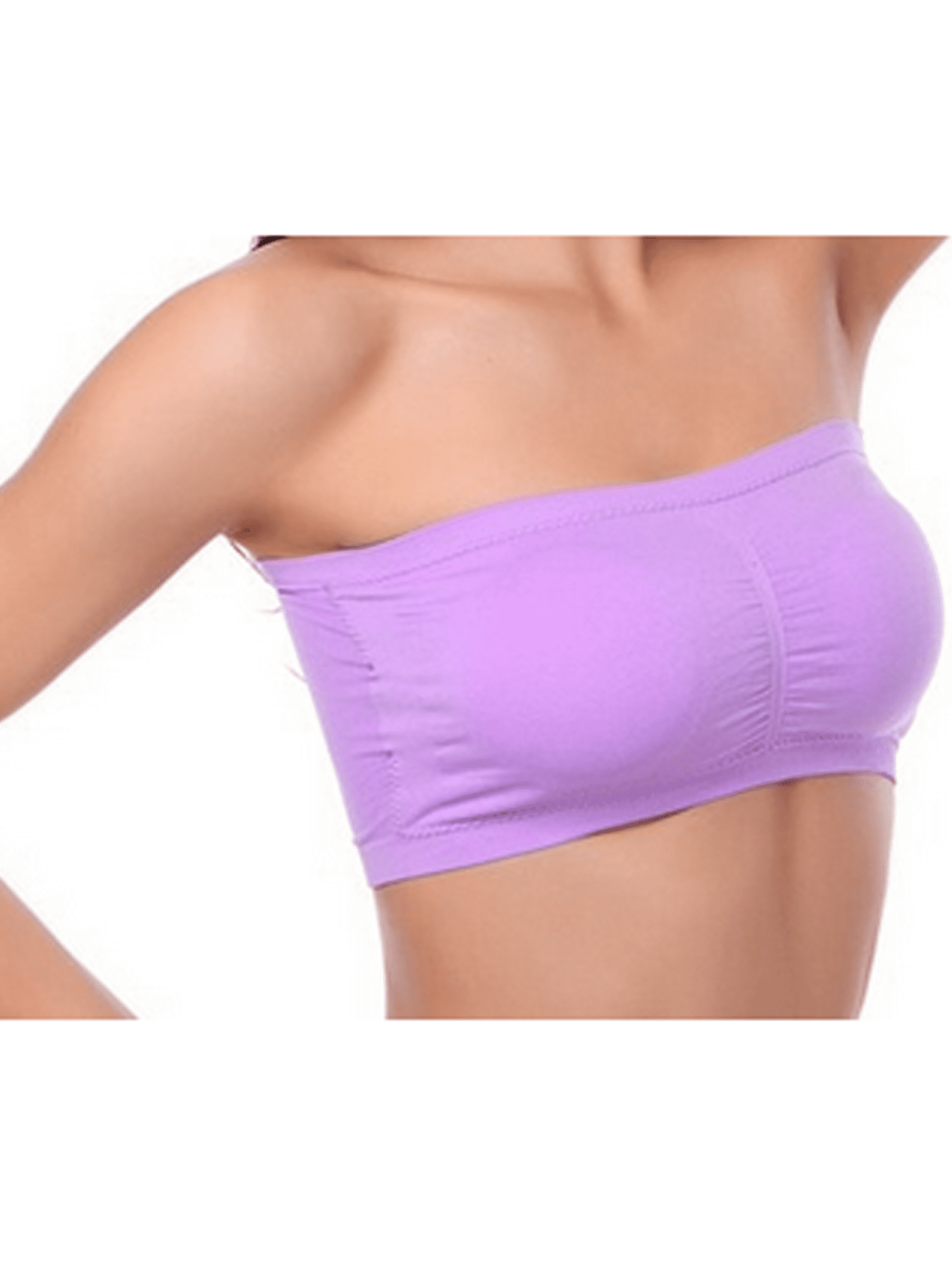 Merqwadd Women Seamless Bandeau Bra Strapless Bralette Padded Tube Top Bra - Walmart.com