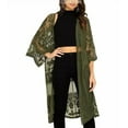 thumbnail image 1 of Merqwadd Women's Swimsuit Cover Ups Lace Floral Crochet Beachwear Long Kimono Cardigan, 1 of 4