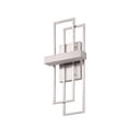 thumbnail image 1 of Merra 1-Light Brushed Nickel LED Wall Sconce with Geometric Metal Frame, 1 of 6