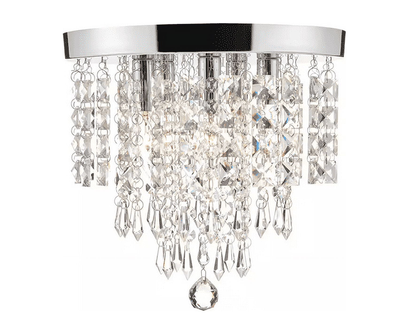Merra 11" Chrome Crystal Close-to-Ceiling Light