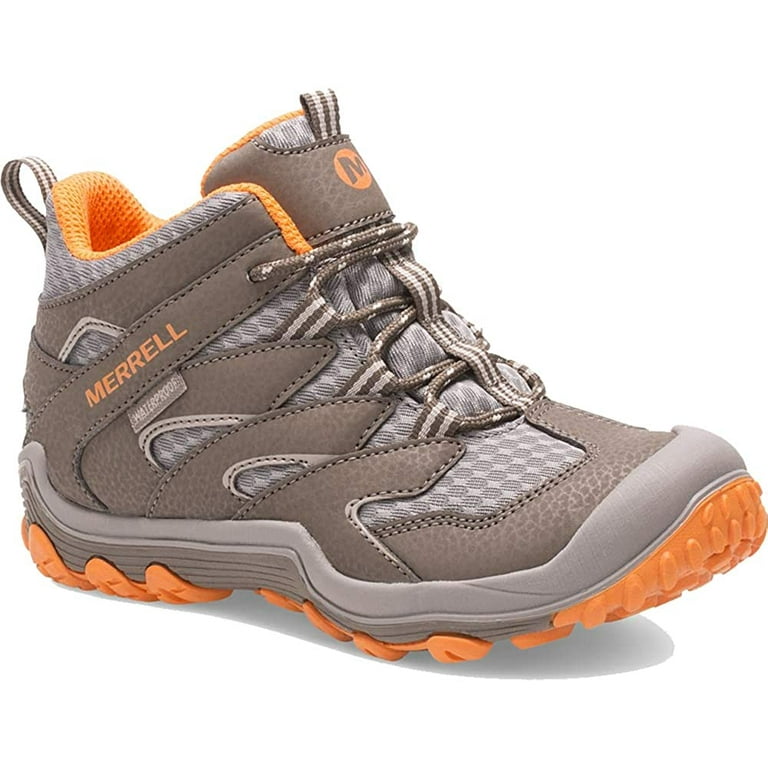Merrell Kid s Chameleon 7 Access Mid Waterproof Boot Size 3 Gunsmoke Orange