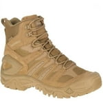 Merrell Men's Strongfield Tactical 6" Waterproof Boots, Breathable & Comfortable Work Combat Hiking Shoes Military, Dark Coyote, 10