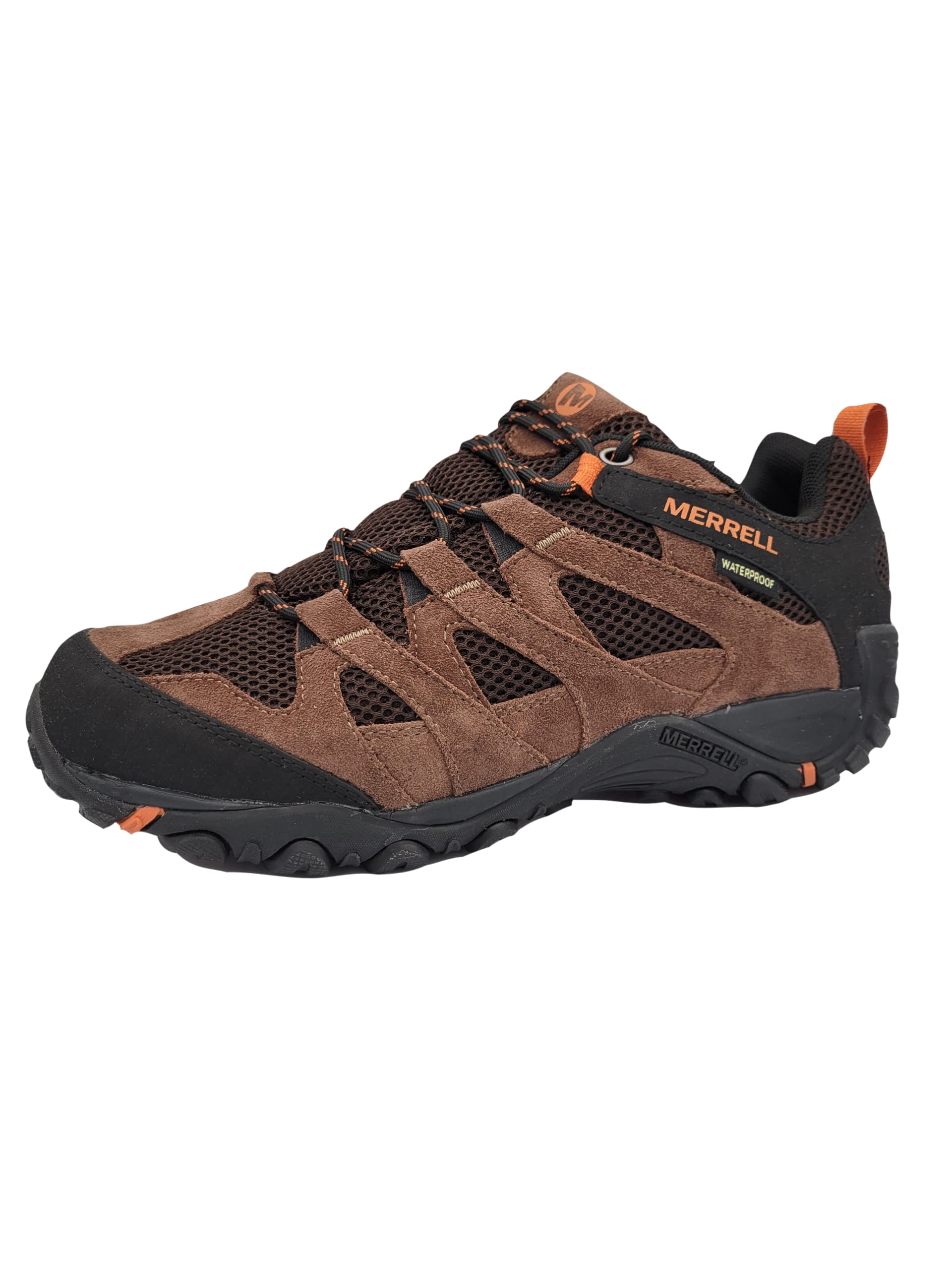 Merrell Men s Alverstone Waterproof Shoes Color Earth Black Size 9.5 Wide Walmart