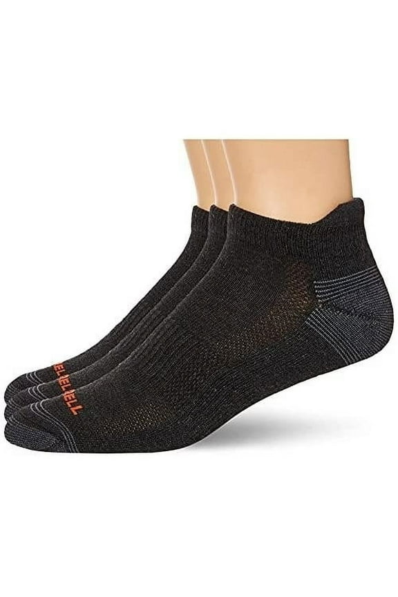 Merrell Men's Cushioned With Repreve Hiker Socks BLACK