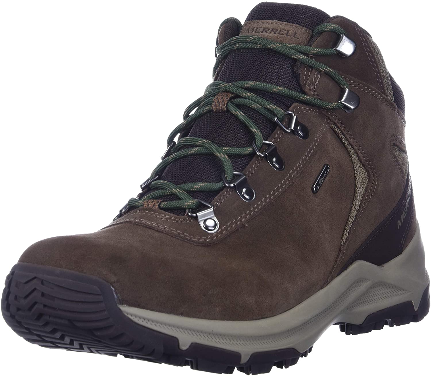 Men’s Merrill Erie mid waterproof hiking boots, olive suede . Size 9 Merrell Men main image 3