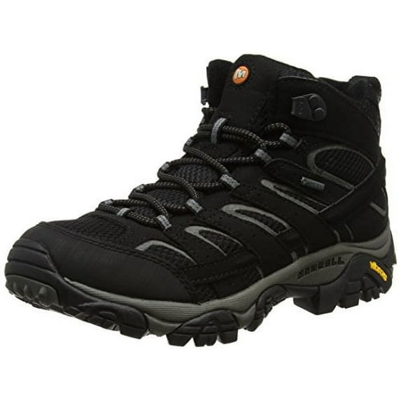 Merrell Men's Moab 2 Mid GTX High Rise Hiking Boots, Black, 10.5 M US