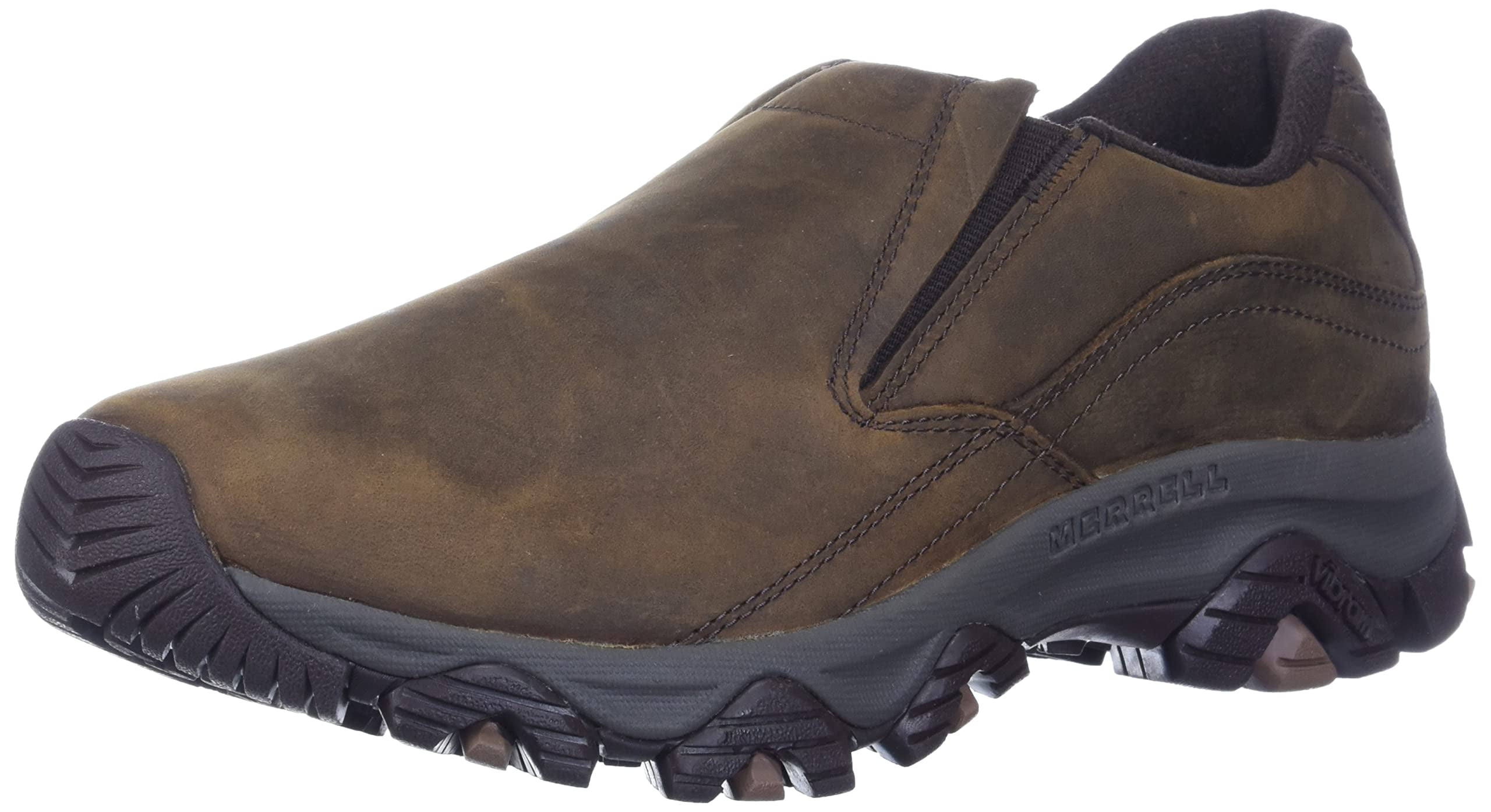Merrell Moab Adventure Moc Mens Dark Earth Leather Slip On Loafer Casual Shoe 14 Moab Adventure Moc Shoes - MJ Footwear main image 3