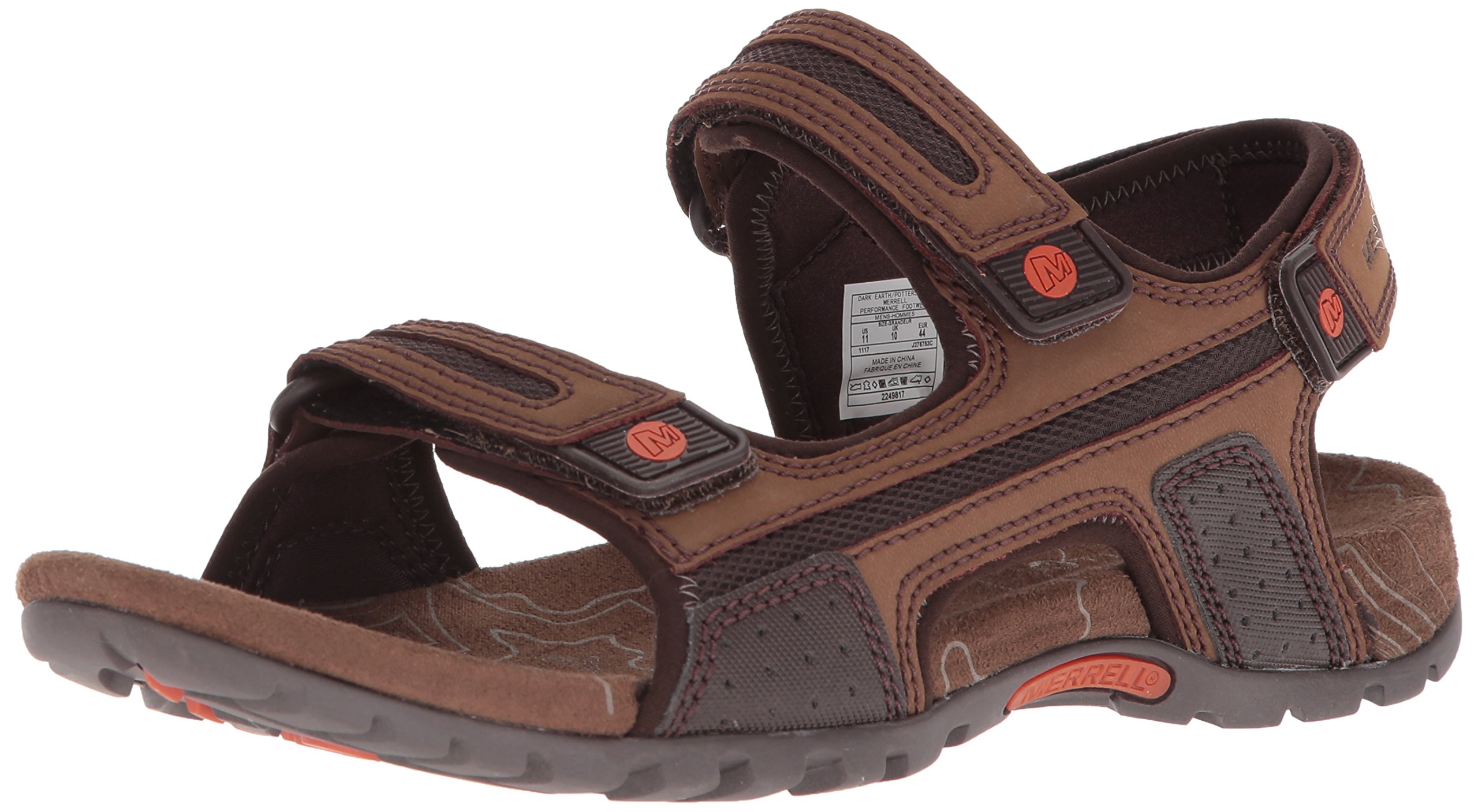 Merrell Men's Sandspur Oak Sandal, Dark Earth, 11 Medium US