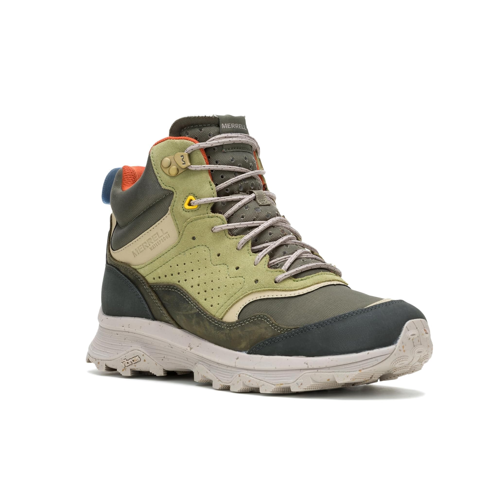 Merrell Mens Speed Solo Olive Mixed Media Suede Running & Training Shoes New Merrell Speed Solo Hiking Shoe - Men main image 3