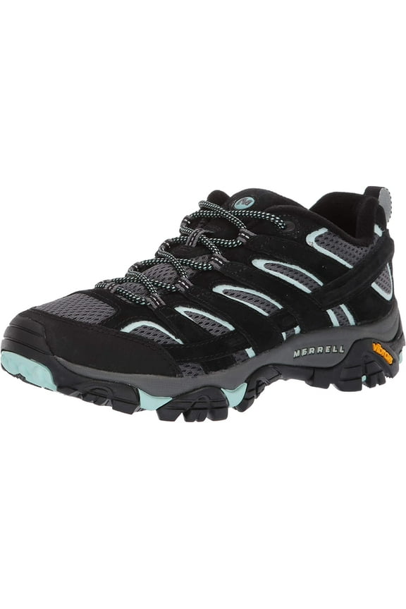 Women's Moab 2 Vent Hiking Shoe 7.5 Black Aqua