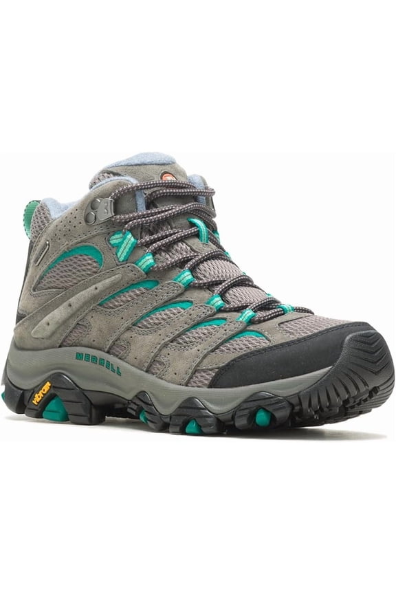 Women's Moab 3 MID WP Waterproof Hiking Shoe, Granite/Marine, 10 M