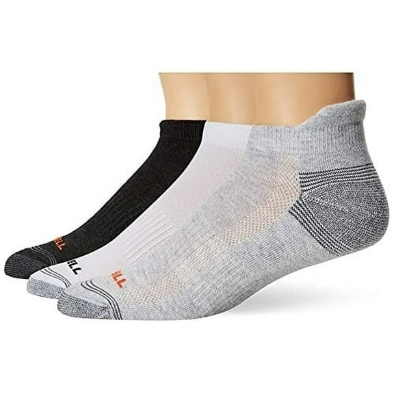 Merrell mens Cushioned Low Cut Tab Socks  GRAYH