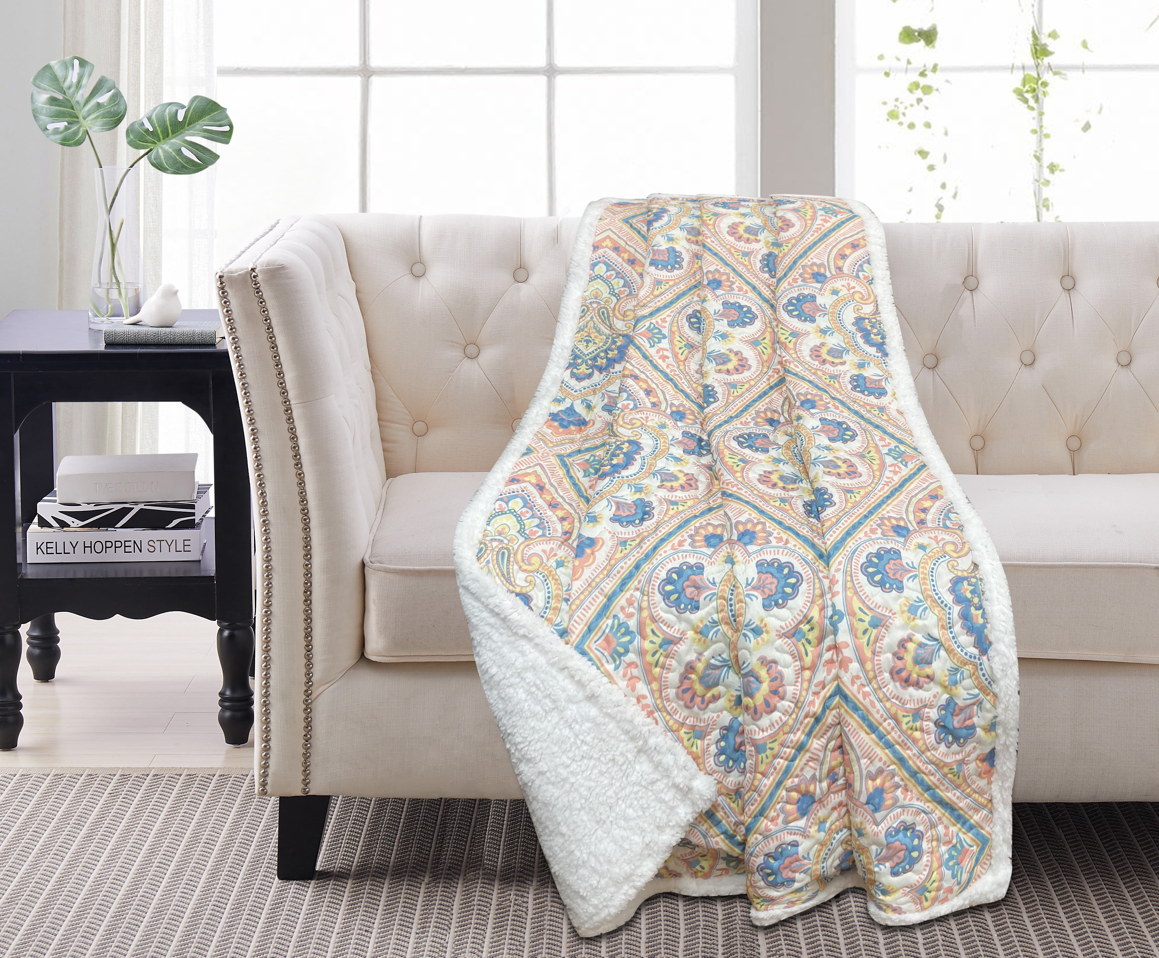Merriam Apricot Sherpa Throw