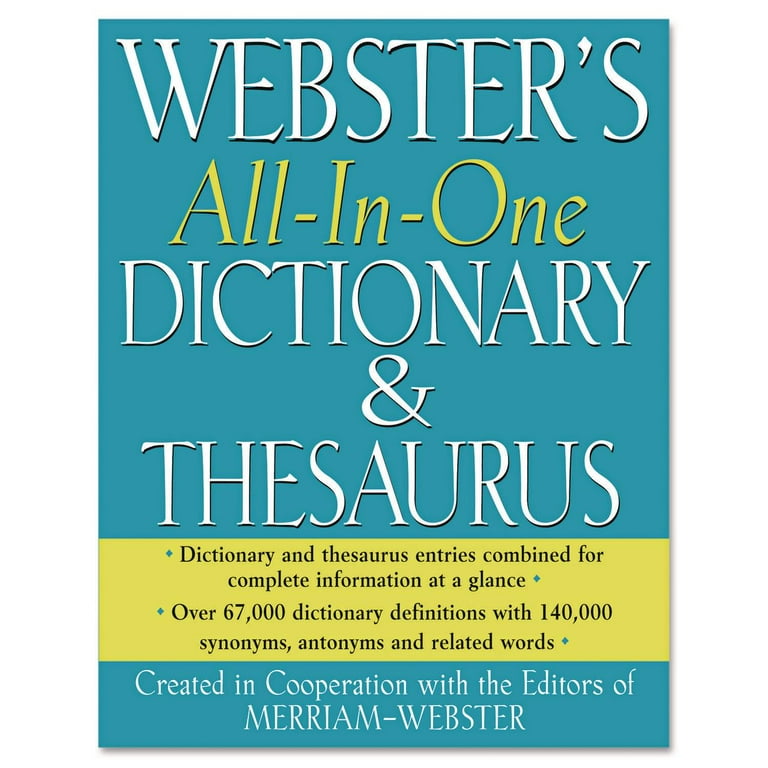 All-In-One Dictionary/Thesaurus, Hardcover, 768 Pages All-In-One Dictionary/Thesaurus, Hardcover, 768 Pages